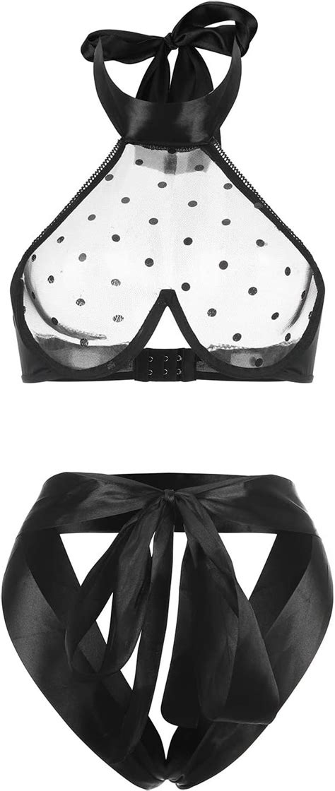 XTBFOOJ Lingerie Women S Sexy 2 Piece Lace Cami Women Lingerie Set Black Basics Lingerie Sexy