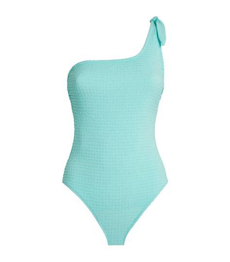 Womens Heidi Klein Blue Great Thatch Tie Shoulder Swimsuit Harrods Us