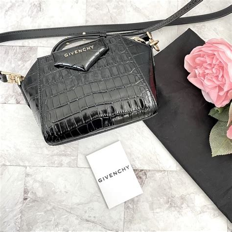 Givenchy Bags Authentic Givenchy Nano Antigona In Black Croc Poshmark