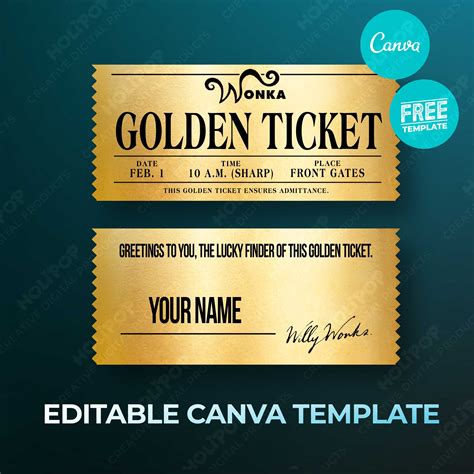 printable willy wonka golden ticket 2