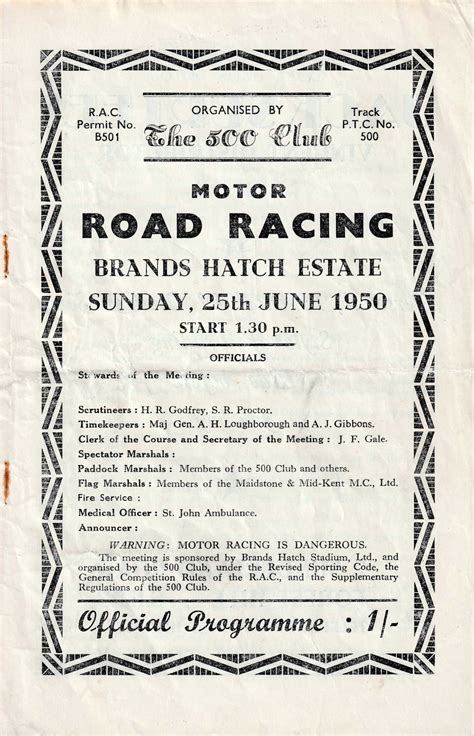 The Motor Racing Programme Covers Project