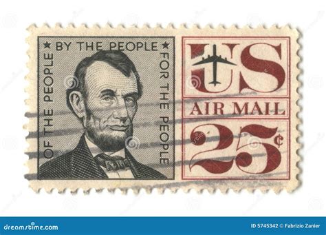 Old Postage Stamp From USA 25 Cent Editorial Photography Image Of