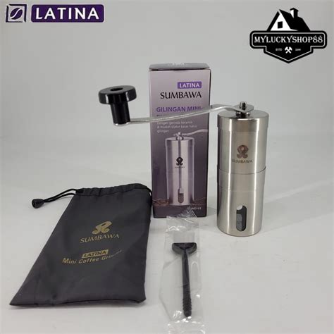 Jual Latina Sumbawa Mini Ceramic Handy Coffee Grinder Manual Shopee Indonesia