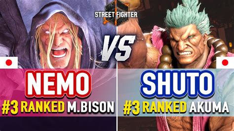 Sf Nemo Ranked M Bison Vs Shuto Ranked Akuma Sf High