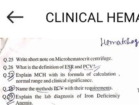 Q 25 Write Short Note On Microhematocrit Centrifuge Filo