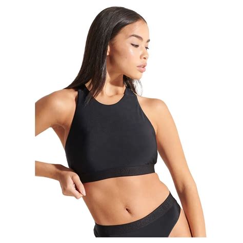 Superdry Volley Crop Bikini Top Black Dressinn