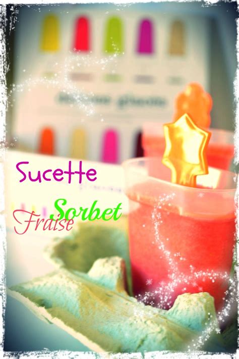 Sucette de sorbet à la fraise