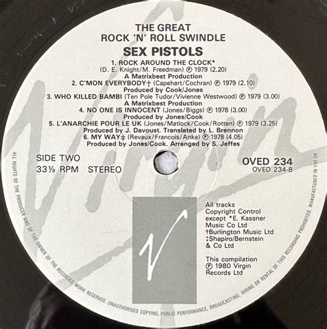 Yahoo オークション 1985年 UK盤 Sex Pistols The Great Rock N