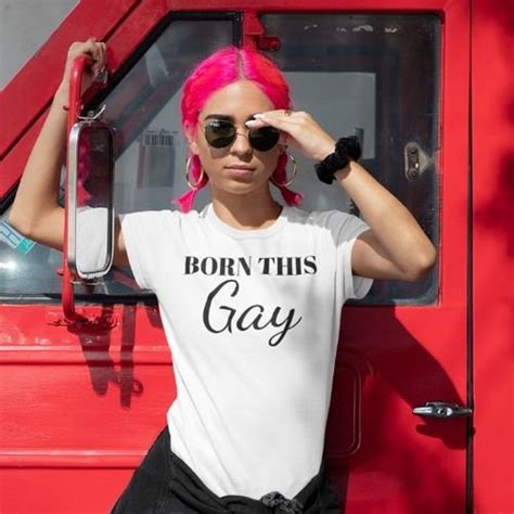 Nacido Este Gay Camiseta Camisa Gay Divertida Regalo Gay Camisa Lesbiana Regalo Lesbiano