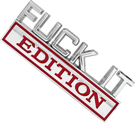 Amazon Dickno Car Fuck IT Edition Emblem D Cool Badge Auto Fender Bumper Stickers