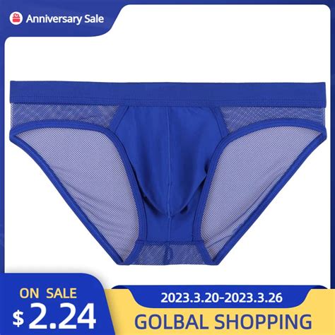 Sexy Men Transparent Briefs Mesh Underwear Breathable Male Panties Gay Underpants Slips Homme