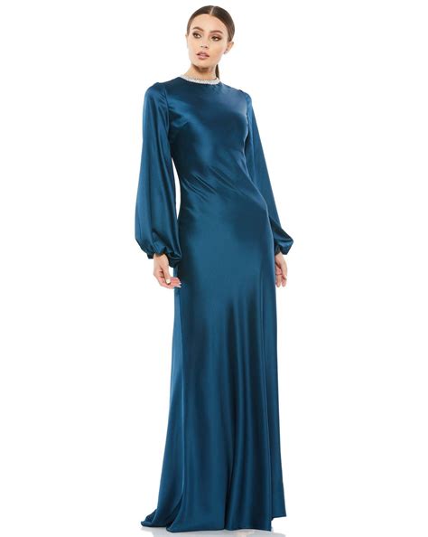 Sapphire Mac Duggal 26575 Long Sleeve Formal Evening Gown - Formal