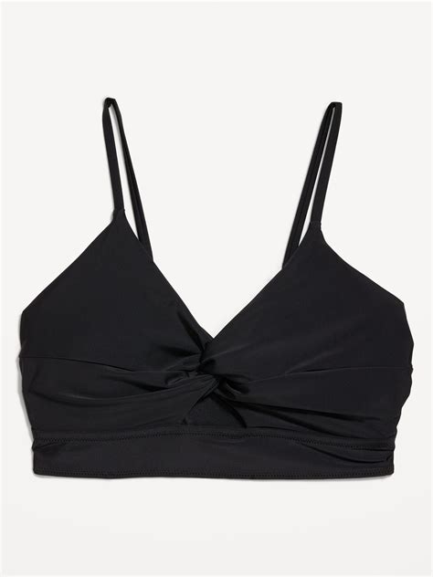 Twist Front Longline Bikini Swim Top Old Navy