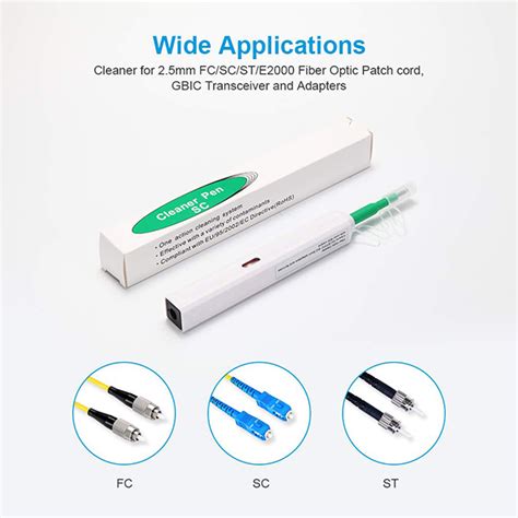 25mm One Click Ferrule Mate Cleaner Fiber Optic Cleaning Pen One Click Fiber Cleaner Sc Fc St