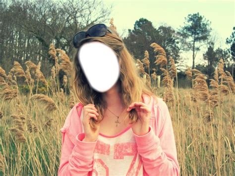 Fille Blonde Dans Un Champs Montage Photo Pixiz