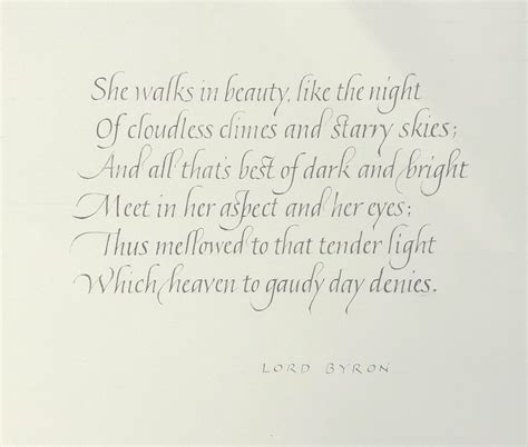She Walks in Beauty - Lord Byron : r/Scribes