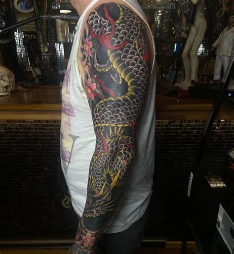 54 Alluring Dragon Sleeve Tattoo Ideas To Get In 2024