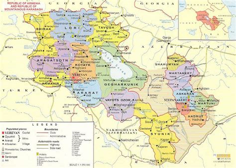 Administrative Map Of Armenia Armenia Asia Mapsland Maps Of The