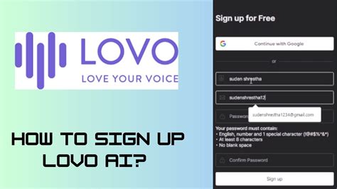 How To Sign Up Lovo AI Lovo Text To Voice Generator AI Register