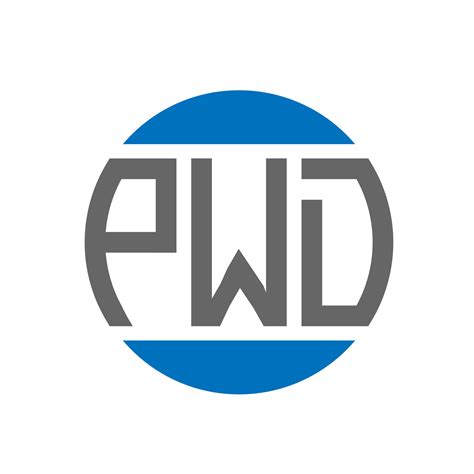 Pwd Letter Logo Design On White Background Pwd Creative Initials