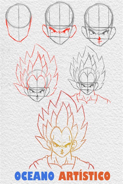 Vegeta Desenho Facil - Como Desenhar O Vegeta Passo a Passo | Tutoriais de desenho anime ...