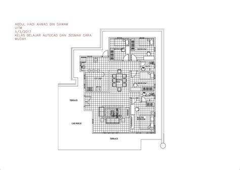 Latihan Melukis Pelan Lantai Kelas Autocad Cara Mudah
