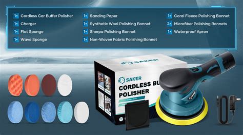saker cordless car buffer polisher