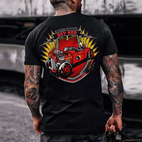 Custom Culture Hot Rod Classic Car Print Men S T Shirt