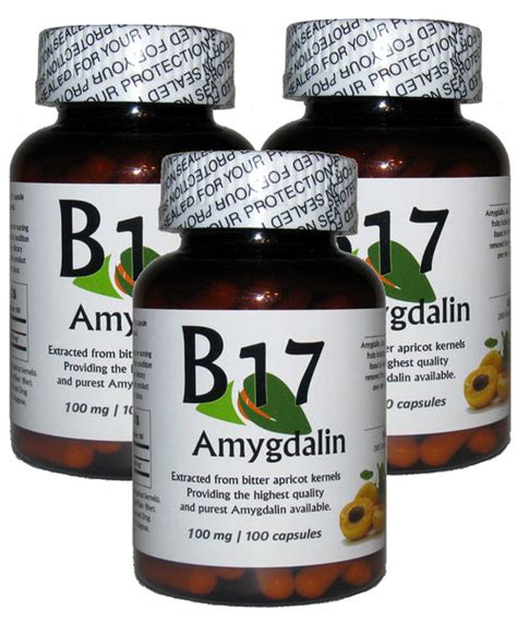 3 Pack Vitamin B17 Amygdalin 100mg 100 Capsules Nature S Choice Supplements