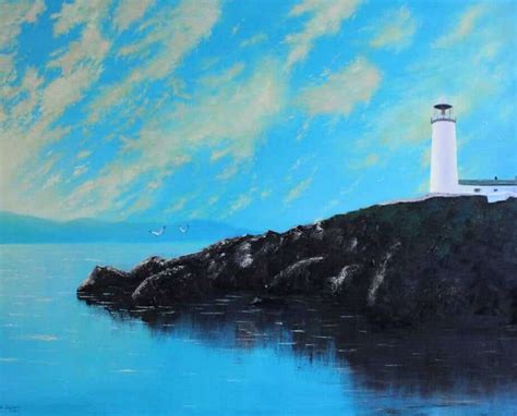 Seascape painting of Fanad Lighthouse at Dawn