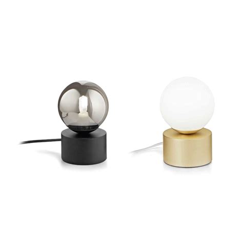 Ideal Lux Perlage Lampada Da Tavolo Elegante Con Diffusore A Sfera