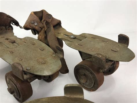 Pairs Of Vintage Metal Roller Skates With Key Just Added