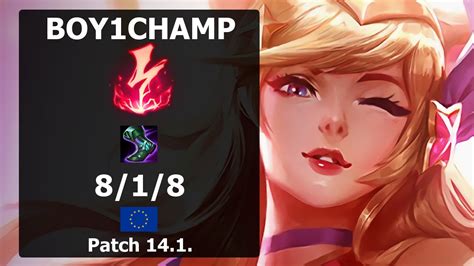 Boy1Champ Ahri MID Vs Lissandra Patch 14 1 EUW Challenger YouTube