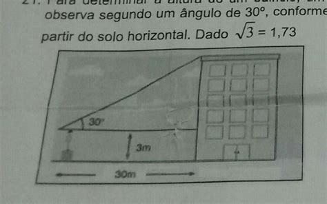 Para Terminar Determinar A Altura De Um Edif Cio Um Observador Coloca