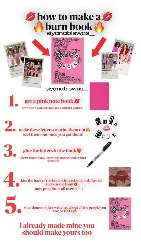 How To Make A Burn Book In 2024 Mean Girls Burn Book Sleepover