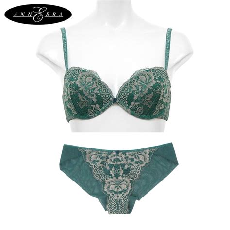 Annebra เซตบรา กกน บราเสรมทรง ตะขอหลง มโครง เสรมฟองนำ Push up Bra Bikini Panty รน AB