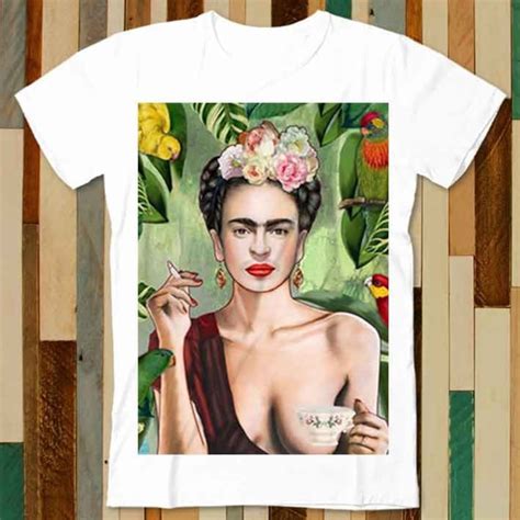 Frida Kahlo Coffee Tea Cup Naked Flowers Passion T Shirt Adult Etsy