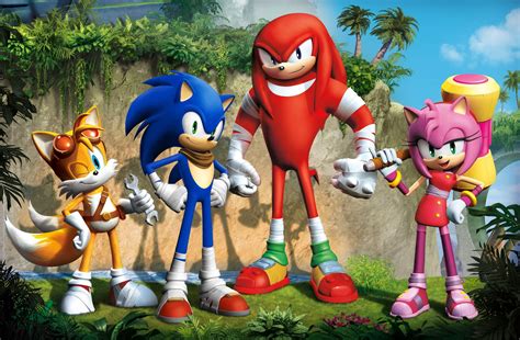 Solve Sonic Boom Tails Sonic Knuckles And Amy Jigsaw Puzzle Online