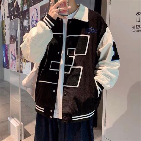 Áo Khoác Bomber Nam Nữ Áo Khoác Nhung Tăm Phối Tay Đen Trắng Unisex Form Rộng Hàng Hot Trend