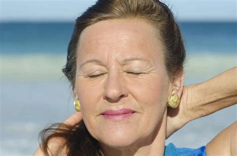 Portrait Sad Lonely Mature Woman Outdoor Stock Photo By Roboriginal