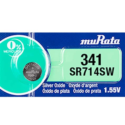 Watch Batteries 341 Battery SR714SW Silver Oxide Microbattery