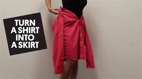 How To Turn A Shirt Into A Skirt YouTube