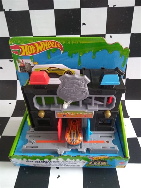 Pista Hot Wheels City Delegacia De Polícia Mattel Frete grátis