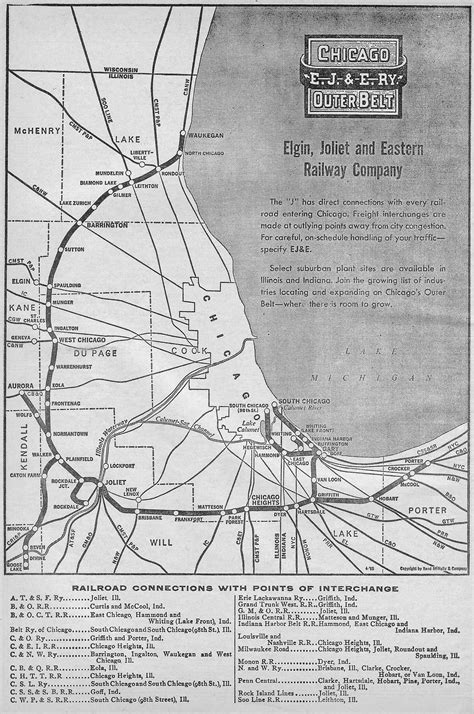 Elgin, Joliet and Eastern Railway: Map, Roster, History