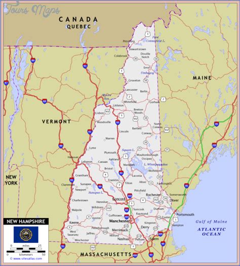 New Hampshire Map - ToursMaps.com