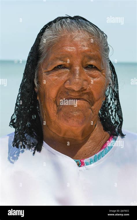 Mayan Christian Woman Campeche Mexico Stock Photo Alamy