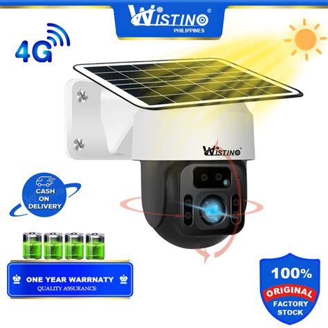 Wistino 4G SIM WIFI CCTV Solar Panel Camera 2MP HD Security Monitor