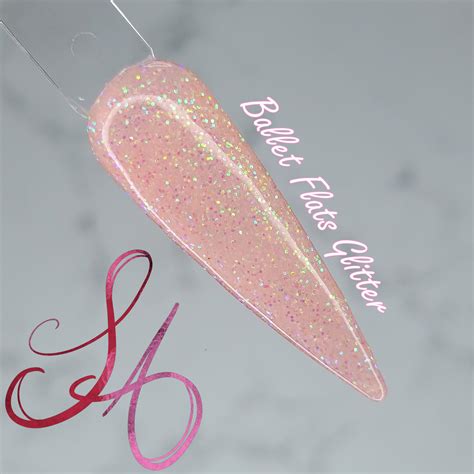 Ballet Flats Glitter Dip Powder Light Pink Nude - Etsy