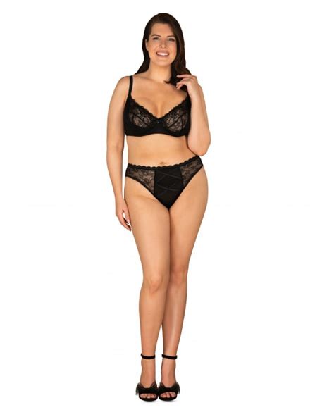 Obsessive Lingerie Sexy Completino Intimo In Pizzo Nero Collezione Laurise