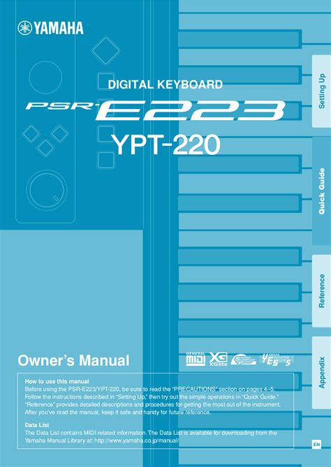 Download Free Pdf For Yamaha Psr 220 Music Keyboard Manual